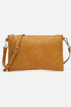MISAKO Monoflor bolso bandolera pequeño con asa de mano con grabado floral