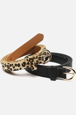 MISAKO Jaguar cinturón doble fino animal print