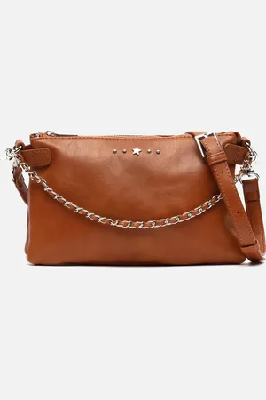 MISAKO Nesco bolso bandolera pequeño con doble cadena extraíble y detalles metálicos