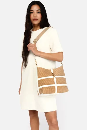 MISAKO Petunias bolso hobo mediano efecto rafia con asa bandolera