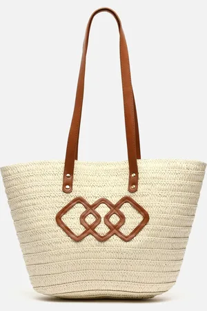 MISAKO Infinito bolso grande estilo capazo efecto rafia