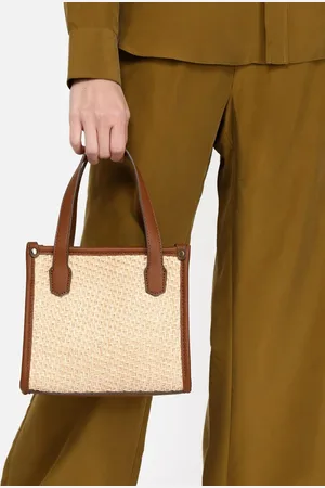 MISAKO Segusi bolso tote pequeño efecto rafia con asa bandolera extraíble