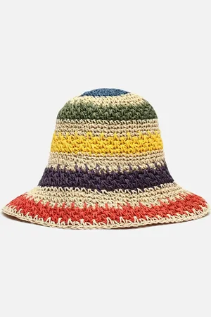 MISAKO Kendall gorro bucket efecto rafia