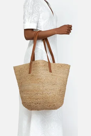 MISAKO Madagascaro bolso grande estilo capazo de rafia