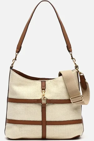 MISAKO Petunias bolso hobo mediano efecto rafia con asa bandolera