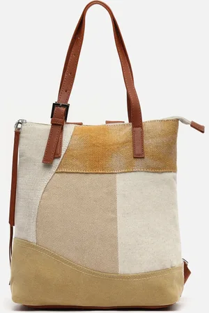 MISAKO Narcisa mochila antirrobo con asas para el hombro y estampado patchwork