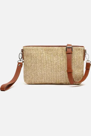 MISAKO Sabyto bolso bandolera efecto rafia con asa de mano