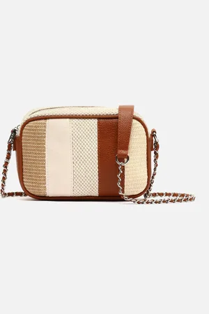 MISAKO Larenito bolso bandolera pequeño efecto rafia