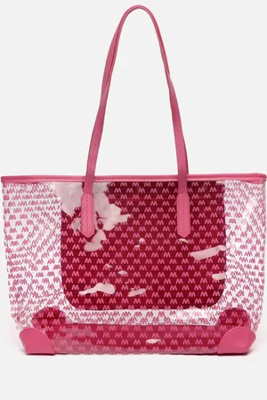 MISAKO Monoplastic bolso shopper grande transparente con estampado monogram