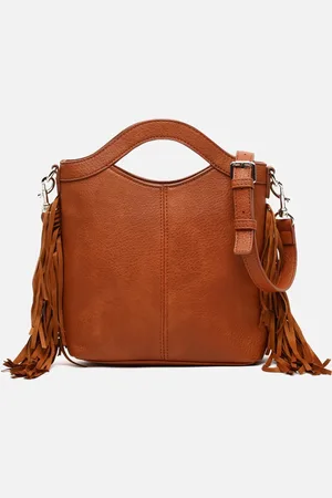 MISAKO Freca bolso de mano y bandolera pequeño con flecos