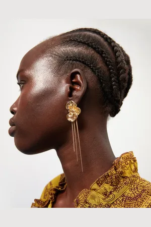 MISAKO Orkidea pendientes largos en forma de flor