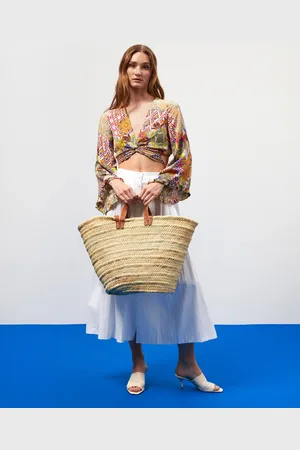 MISAKO Cest bolso grande estilo capazo de rafia