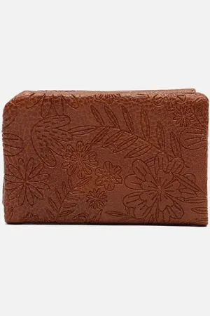 MISAKO Deva monedero pequeño con grabado floral
