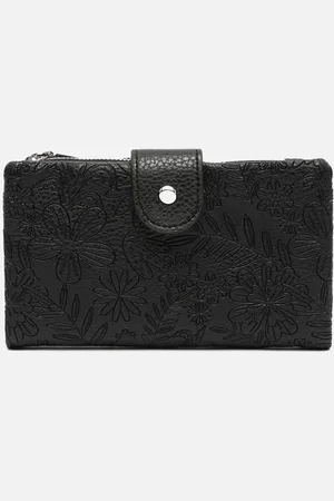 MISAKO Deva monedero grande con grabado floral