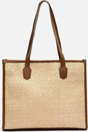 MISAKO Segus bolso shopper grande efecto rafia