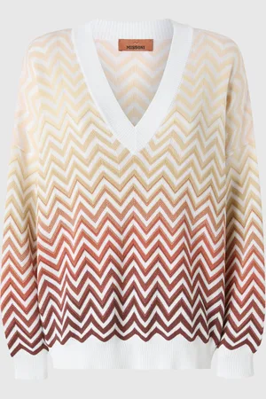 Missoni Jersey oversize de chevron degradado con cuello en V, Mujer, , Talla: 40