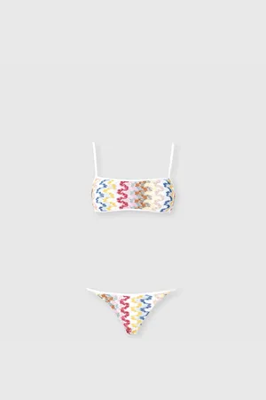 Missoni Bikini bandeau de encaje de viscosa lamé, Mujer, , Talla: 46