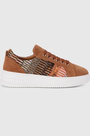 Missoni Zapatillas de ante con aplicación de tejido lamé, Mujer, , Talla: 36