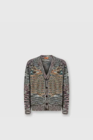 Missoni Cárdigan de lana con punto de piel, Hombre, , Talla: M