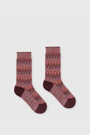 Missoni Calcetines de algodón Chevron, Mujer, , Talla: L