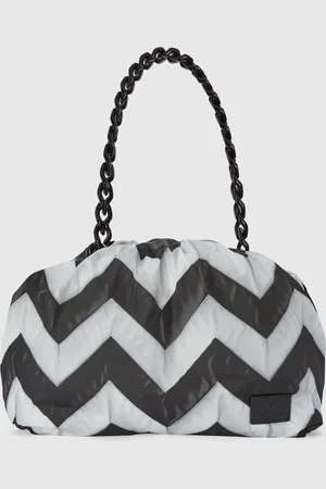 Missoni Bolso de mano de tejido en zigzag con bandolera extraíble, Mujer, & Blanco, Talla: UNIC