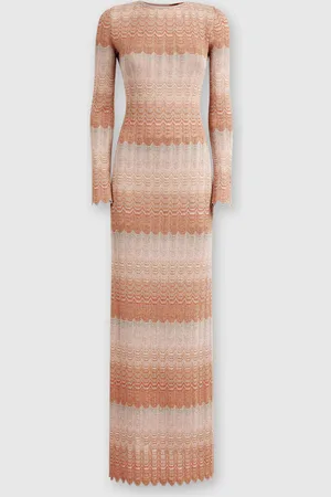 Missoni Vestido largo con motivo griego lamé, Mujer, , Talla: 40