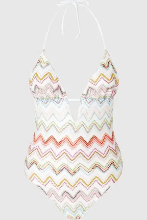 Missoni Bañador de una pieza con lamé en zig zag 3D, Mujer, , Talla: 42