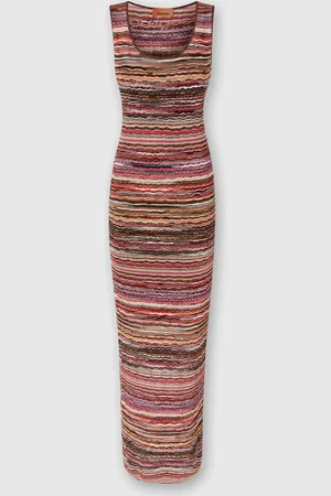 Missoni Vestido largo de viscosa lamé con motivo de ondas, Mujer, , Talla: 40