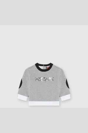 Missoni Sudadera de algodón con cuello redondo y logotipo estampado en relieve, Niño, , Talla: 12