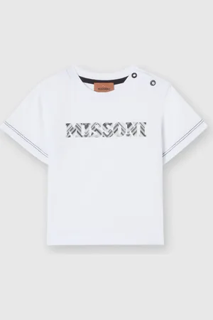 Missoni Camiseta de algodón con cuello redondo y logo en relieve, Niño, & Negro, Talla: 3