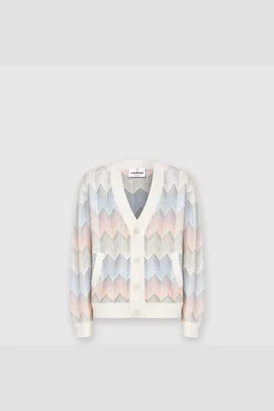 Missoni Cárdigan degradado de mezcla de algodón con chevron y bolsillos, Hombre, , Talla: 48