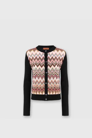 Missoni Cárdigan de mezcla de viscosa con aplicación de chevron, Mujer, , Talla: 40