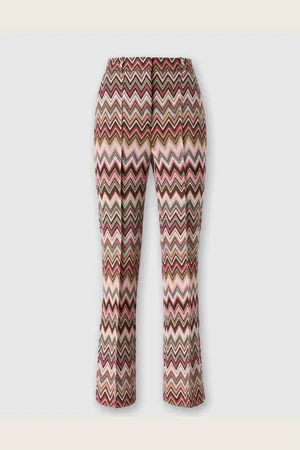 Missoni Pantalón clásico en zigzag con bajo recortado, Mujer, , Talla: 38