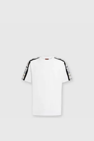 Missoni Camiseta de punto de algodón con inserciones en zigzag, Hombre, , Talla: L