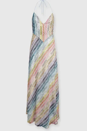 Missoni Vestido lencero con encaje en el cuello y apliques de perlas, Mujer, , Talla: 42