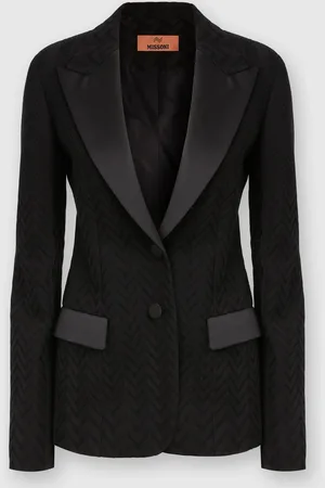 Missoni Blazer chevron con detalles de satén, Mujer, , Talla: 40
