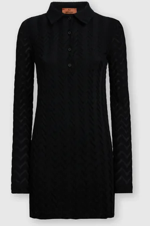 Missoni Minivestido polo de algodón y viscosa chevron, Mujer, , Talla: 40