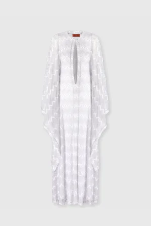 Missoni Caftán largo tapado en viscosa lamé en zigzag, Mujer, , Talla: S