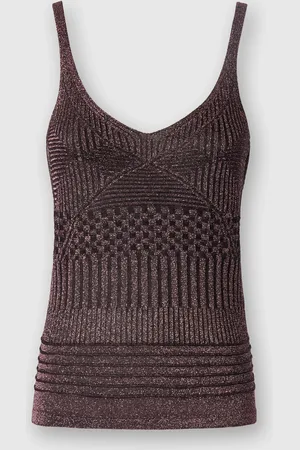 Missoni Camiseta sin mangas de viscosa multiprocesamiento Lamé, Mujer, & Multicolor, Talla: 42
