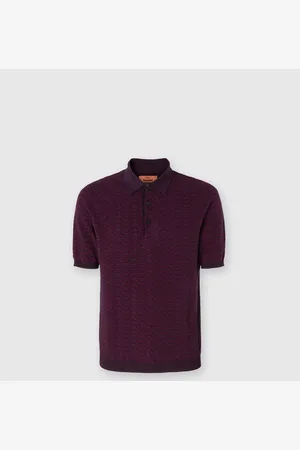 Missoni Polo de lana virgen y viscosa con motivo de ondas, Hombre, , Talla: 48