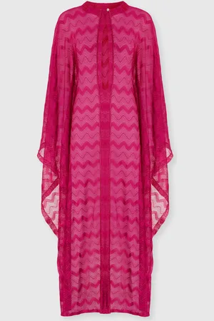 Missoni Caftán largo tapado en viscosa lamé en zigzag, Mujer, , Talla: M