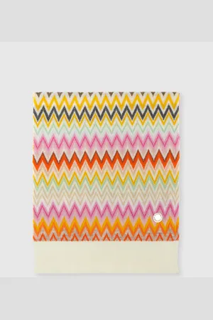 Missoni Bufanda de lana en zig zag con aplicación de logotipo, Niña, , Talla: I