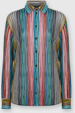 Missoni Camisa flameada de punto acanalado Lamé, Mujer, , Talla: 40