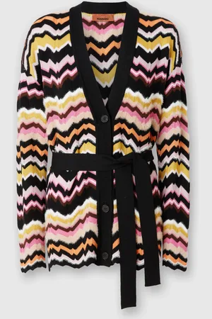 Missoni Cárdigan y cinturón con estampado griego en zigzag, Mujer, , Talla: 42