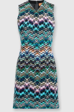 Missoni Minivestido sin mangas de lana y algodón, Mujer, , Talla: 40