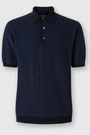 Missoni Polo de lana virgen y viscosa con motivo de ondas, Hombre, , Talla: 44