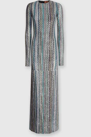 Missoni Vestido largo con lentejuelas y detalle cut-out, Mujer, , Talla: 40