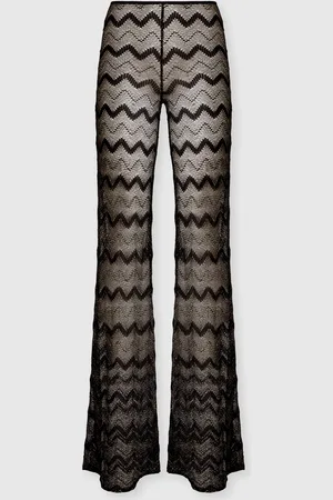 Missoni Pantalón acampanado de viscosa lamé en zig zag, Mujer, & Lamé, Talla: 40