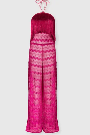 Missoni Mono de viscosa lamé en zig zag con flecos, Mujer, , Talla: 44