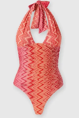 Missoni Bañador de una pieza de nailon elástico en zig zag lamé, Mujer, , Talla: 40